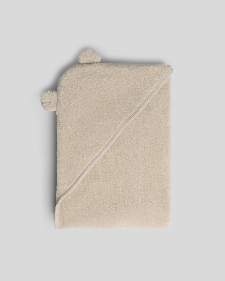 Organic Hooded Baby Towel with Ears (Natural)