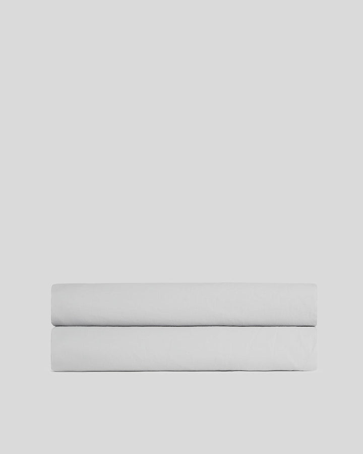 Percale Fitted Sheet - FINAL SALE (Light Grey)