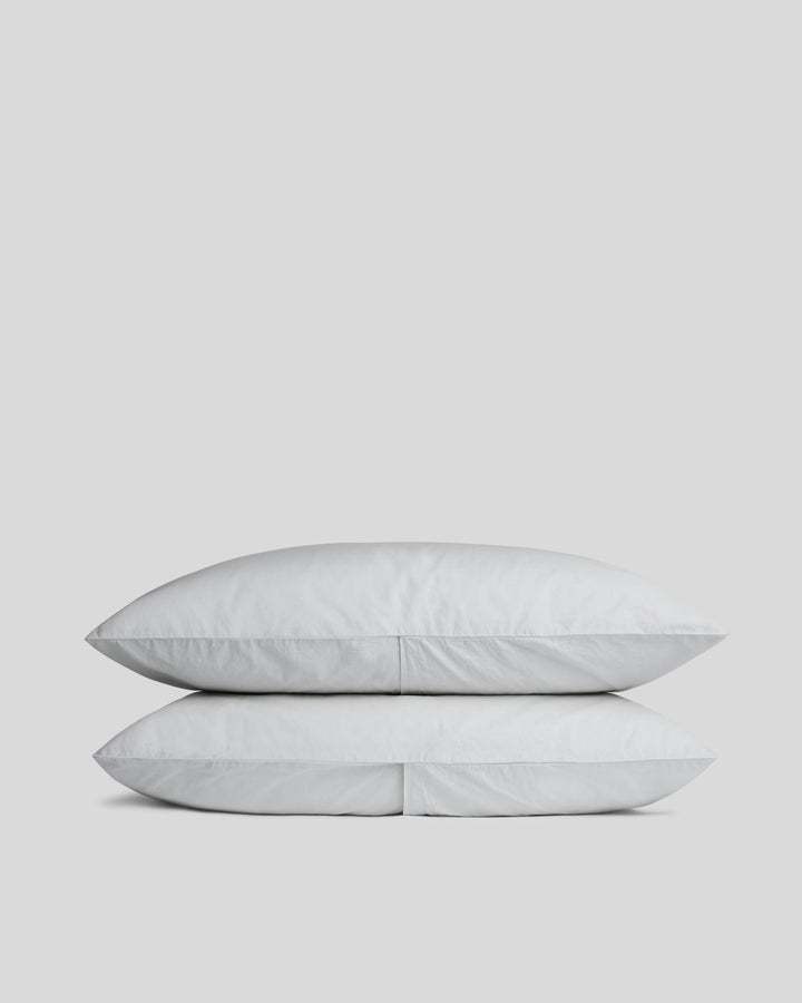 Percale Pillowcase Set - FINAL SALE (Light Grey)
