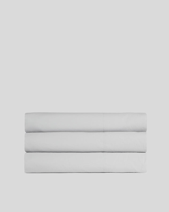 Percale Top Sheet - FINAL SALE (Light Grey)